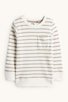 Sudadera - de canalé - de rayas