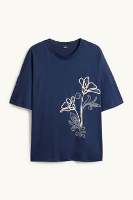 T-Shirt - Relaxed Fit - Glanz-Effekt