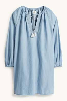Tunika-Kleid - Jeans-Look