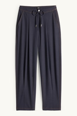 Stoffhose - Mid Waist - Balloon Leg - Jeans-Look
