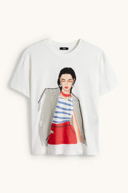 T-shirt - relaxed fit - effet brillant