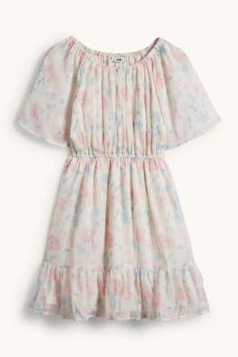 Blume - Chiffon-Kleid