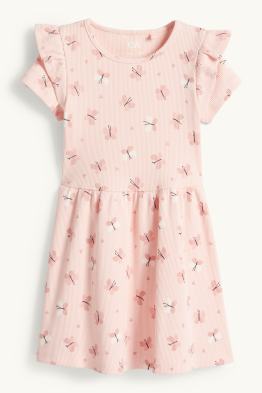 Vlinder - jurk - ribstof