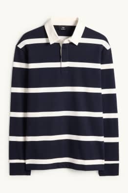 Long sleeve polo shirt - regular fit - striped