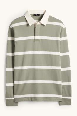 Polo à manches longues - relaxed fit - à rayures