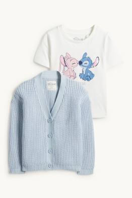 Lilo & Stitch - set - maglia a maniche corte e cardigan