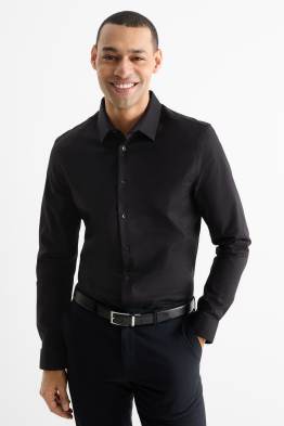 Business-overhemd - body fit - kent - stretch - gemakkelijk te strijken