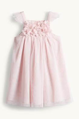 Petites fleurs - robe bébé - festif - finition smockée