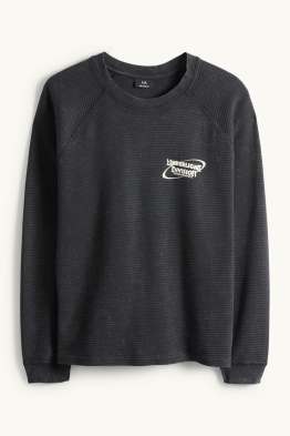 Long sleeve top - relaxed fit - textured