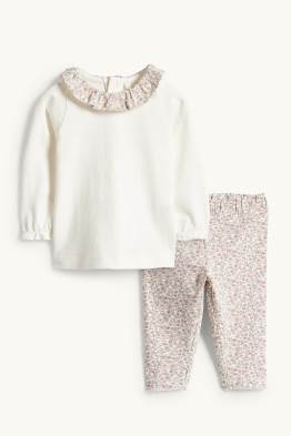 Bloemetjes - babyoutfit - 2-delig