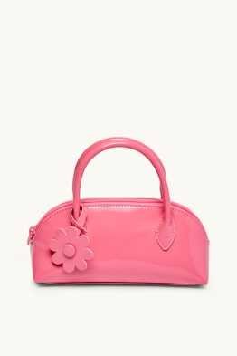 Blume - Lack-Tasche - Lederimitat