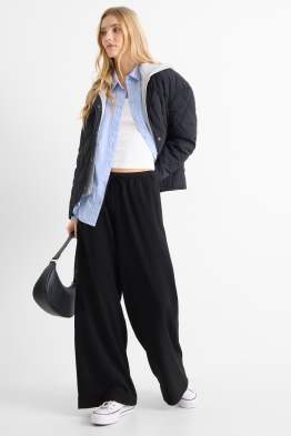 Pantalon en toile - mid waist - wide leg