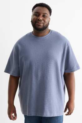 T-shirt - relaxed fit - finition côtelée