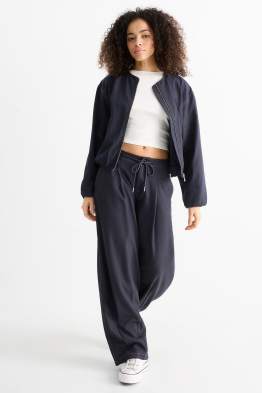 Stoffhose - Mid Waist - Balloon Leg - Jeans-Look