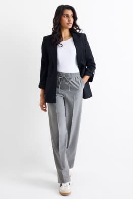 Stoffhose - Mid Waist - Wide Leg