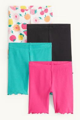 Paquet de 4 - fruita - pantalons de ciclista - acanalats