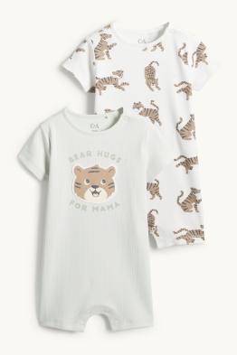 Confezione da 2 - tigre - pigiama per neonati