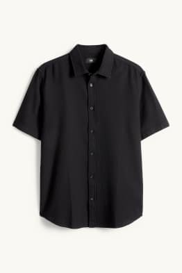 Koszula - regular fit - kołnierzyk kent - z fakturą