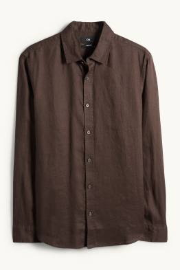 Chemise de lin - regular fit - col kent