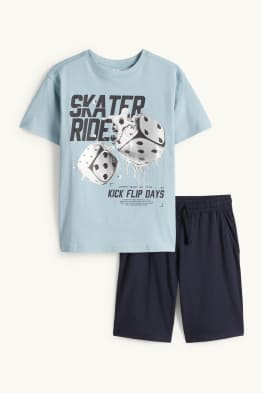Skater - set - T-shirt en short - 2-delig