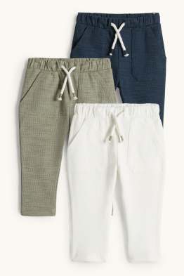 Confezione da 3 - pantaloni sportivi per neonati - tessuto tramato