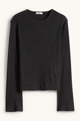 Longsleeve - slim fit - ribstof