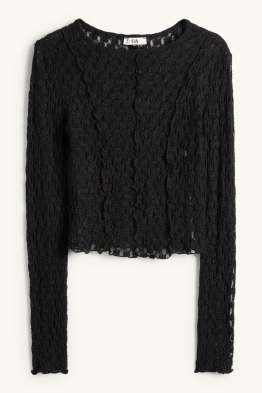 Crop Langarmshirt - Slim Fit