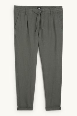 Chino - tapered fit - lin mélangé