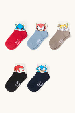 Lot de 5 paires - Sonic - chaussettes à motif