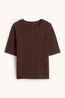 Strickpullover - kurzarm