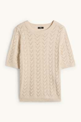 Strickpullover - kurzarm