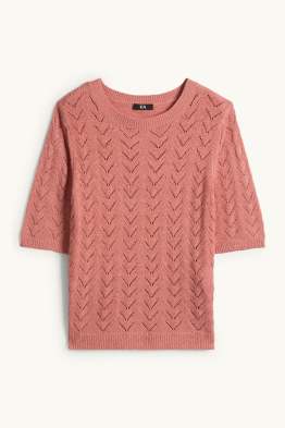 Strickpullover - kurzarm
