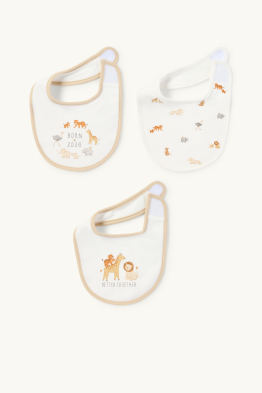 Confezione da 3 - animali selvatici - bavaglino neonati