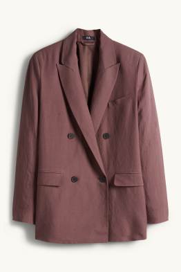 Business-Blazer mit Leinen-Anteil - Regular Fit