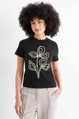 T-shirt - relaxed fit - effet brillant