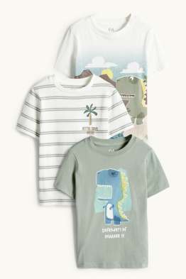 Multipack 3er - Dino - Kurzarmshirt