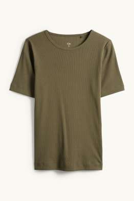 T-shirt - slim fit - ribstof