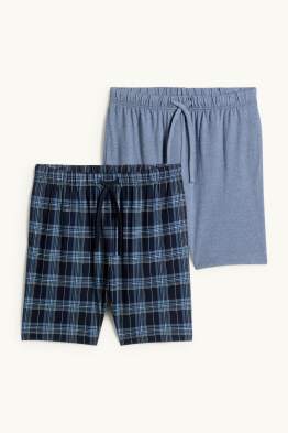 Pigiama Corto Uomo 2 Pezzi - Patchwork Girocollo, Maniche Corte E Pantaloncini, Comodo E Traspirante Per L'Estate, Casual E Sportivo