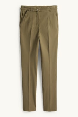 Pantalon met riem - high waist - slim fit