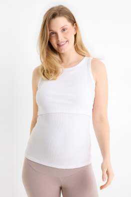 Kojící top - žebrovaný