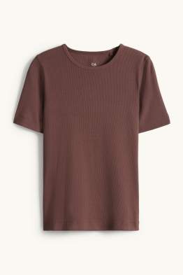 T-shirt - slim fit - ribstof