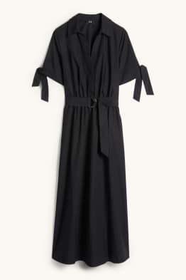 Fit & Flare Kleid mit Gürtel