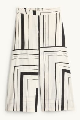 Culotte - High Waist - Wide Leg - gemustert