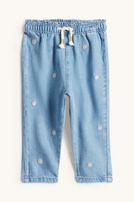 Floretes- pantalons per a nadó - estil texà