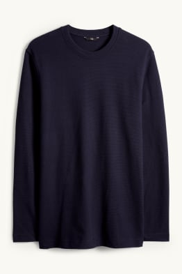 Long sleeve top - regular fit - textured