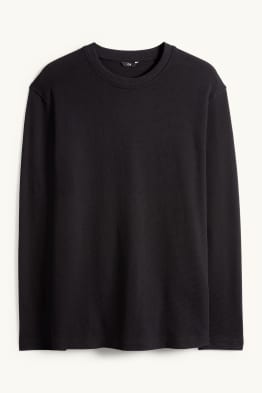 Long sleeve top - regular fit - textured