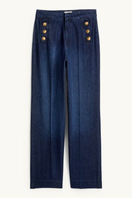 Wide Leg Jeans - High Waist
