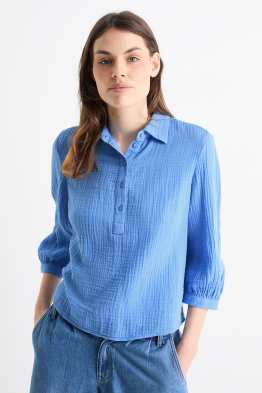 Blouse van mousseline