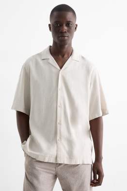 Chemise-blouse en lin - Relaxed Fit - col à revers