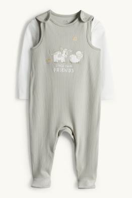 Pecorella, mucca e pulcino - set con tutina - 2 pezzi